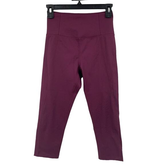 Girlfriend Collective leggings High Waist Capri burgundy size Small S - Picture 1 of 5